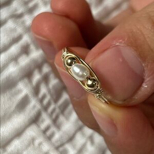 Elegant Gold-Filled Pearl Ring